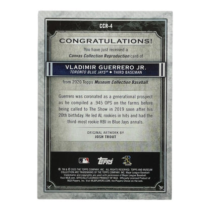 TOPPS MLBカード MUSEUM COLLECTION VLADIMIR GUERRERO JR. TORONTO BLUE JAYS #CCR-4 中古 IT2