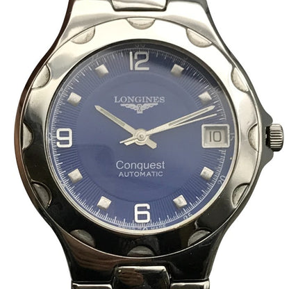 Longines ロンジン コンクエスト オートマティック 腕時計 メンズ アナログ 自動巻き ステンレス SS デイト L1.636.3.16.6 中古 T1