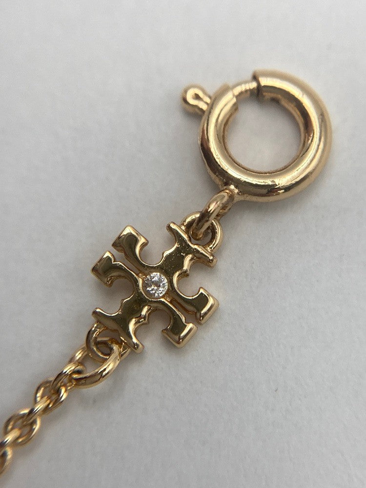 TORY BURCH トリーバーチ アイコン パヴェ ペンダント ネックレス 中古 D4