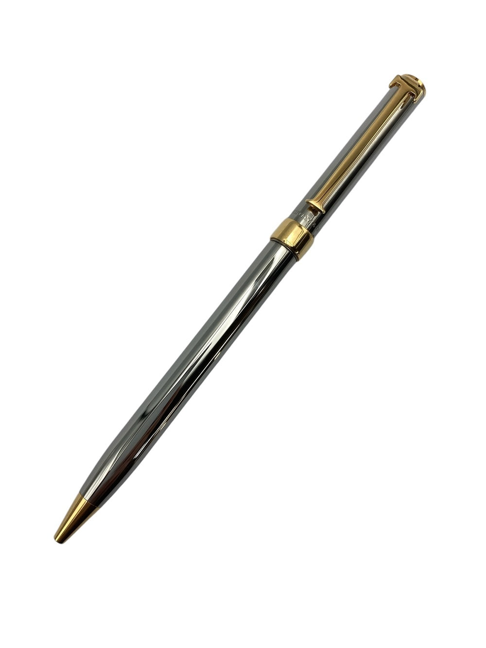 TIFFANY&Co. ティファニー Tクリップ ボールペン ツイスト式 ゴールドGP/シルバー コンビ 中古 D4