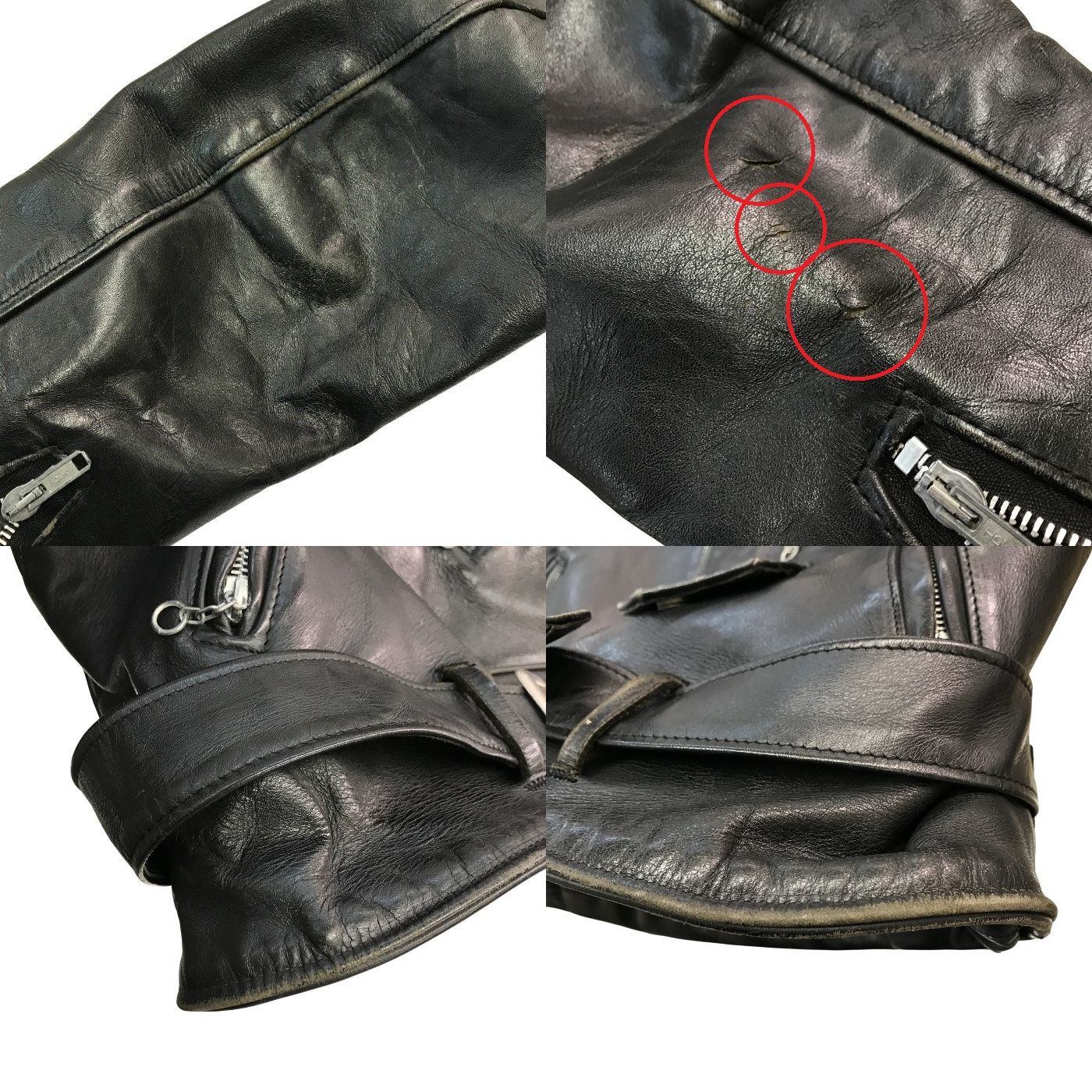 Schott ショット Perfecto ワンスター ライダースジャケット メンズ レザー ダブルブレスト 70s ヴィンテージ ブラック 42サイズ 中古 T1