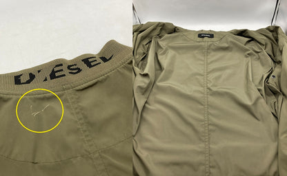 DIESEL ディーゼル 袖ライン ミリタリーブルゾン ナイロンジャケット サイズL メンズ 中古 D4