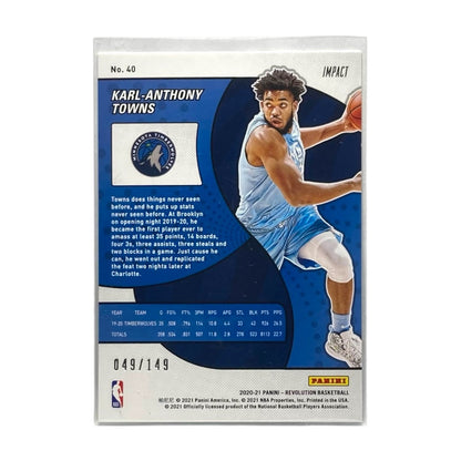 PANINI NBAカード REVOLUTION KARL-ANTHONY TOWNS MINNESOTA TIMBERWOLVES /149 #40 中古 IT2