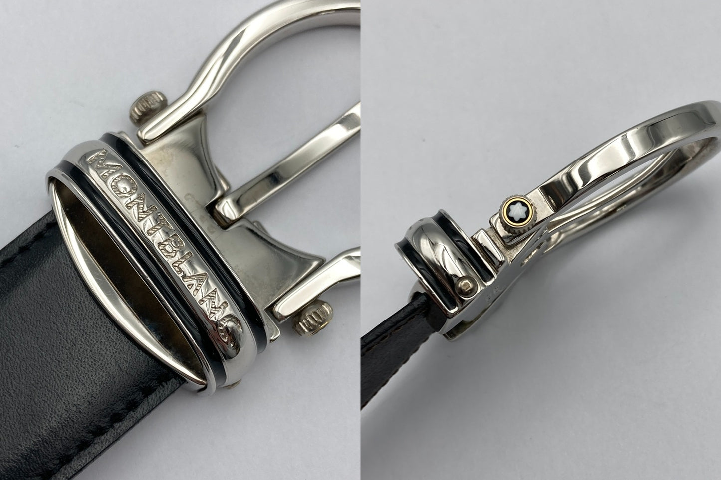 MONT BLANC  モンブラン バックル レザーベルト メンズ 中古 D4