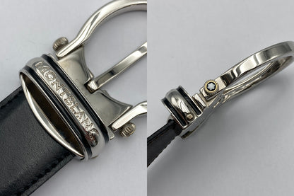 MONT BLANC  モンブラン バックル レザーベルト メンズ 中古 D4