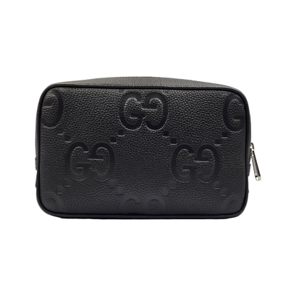 GUCCI グッチ ジャンボGG コスメティックケース レディース レザー ポーチ ブラック 766957 中古 T1