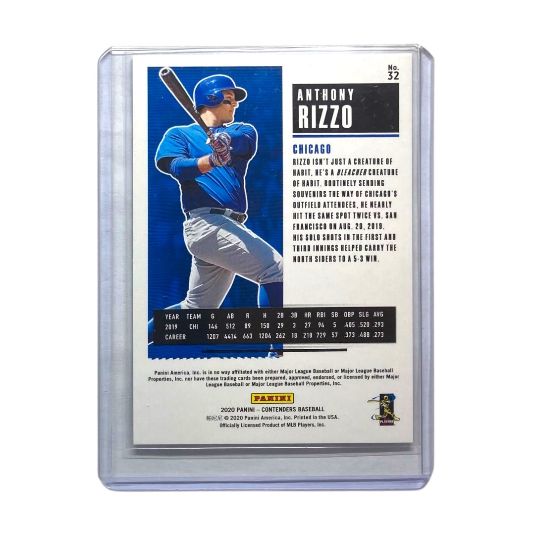 PANINI MLBカード CONTENDERS ANTHONY RIZZO CHICAGO CUBS #32 中古 IT2