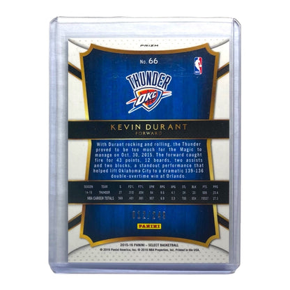 PANINI NBAカード SELECT PRIZM KEVIN DURANT OKLAHOMA CITY THUNDER /249 #66 中古 IT2