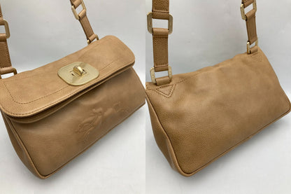 LONGCHAMP ロンシャン レザー ターンロック ショルダーバッグ 中古 D4