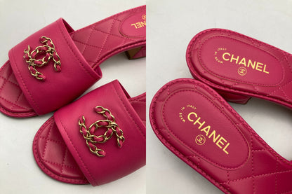 CHANEL シャネル マトラッセ ラムスキン ミュール G31461 サイズ37 中古 D4