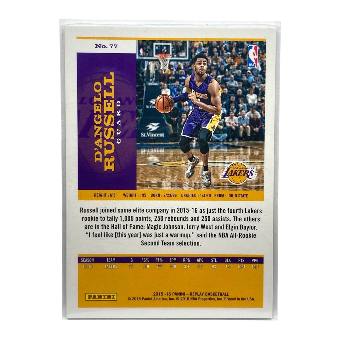 PANINI NBAカード REPLAY D'ANGELO RUSSELL LAKERS /49 #77 中古 IT2