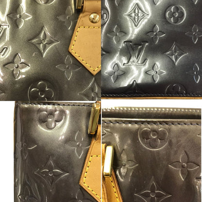 LOUIS VUITTON ルイヴィトン ヴェルニ ヒューストン トートバッグ レディース ハンドバッグ エナメル グレー 中古 T1