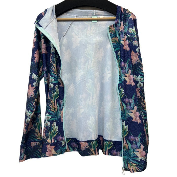 SPOUT スポウト 水陸両用 パーカー ラッシュガード リリーネイビー ＃72244 M レディース トップス 運動 ヨガ 水着 中古 Ｗ４