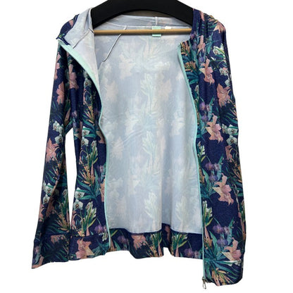 SPOUT スポウト 水陸両用 パーカー ラッシュガード リリーネイビー ＃72244 M レディース トップス 運動 ヨガ 水着 中古 Ｗ４