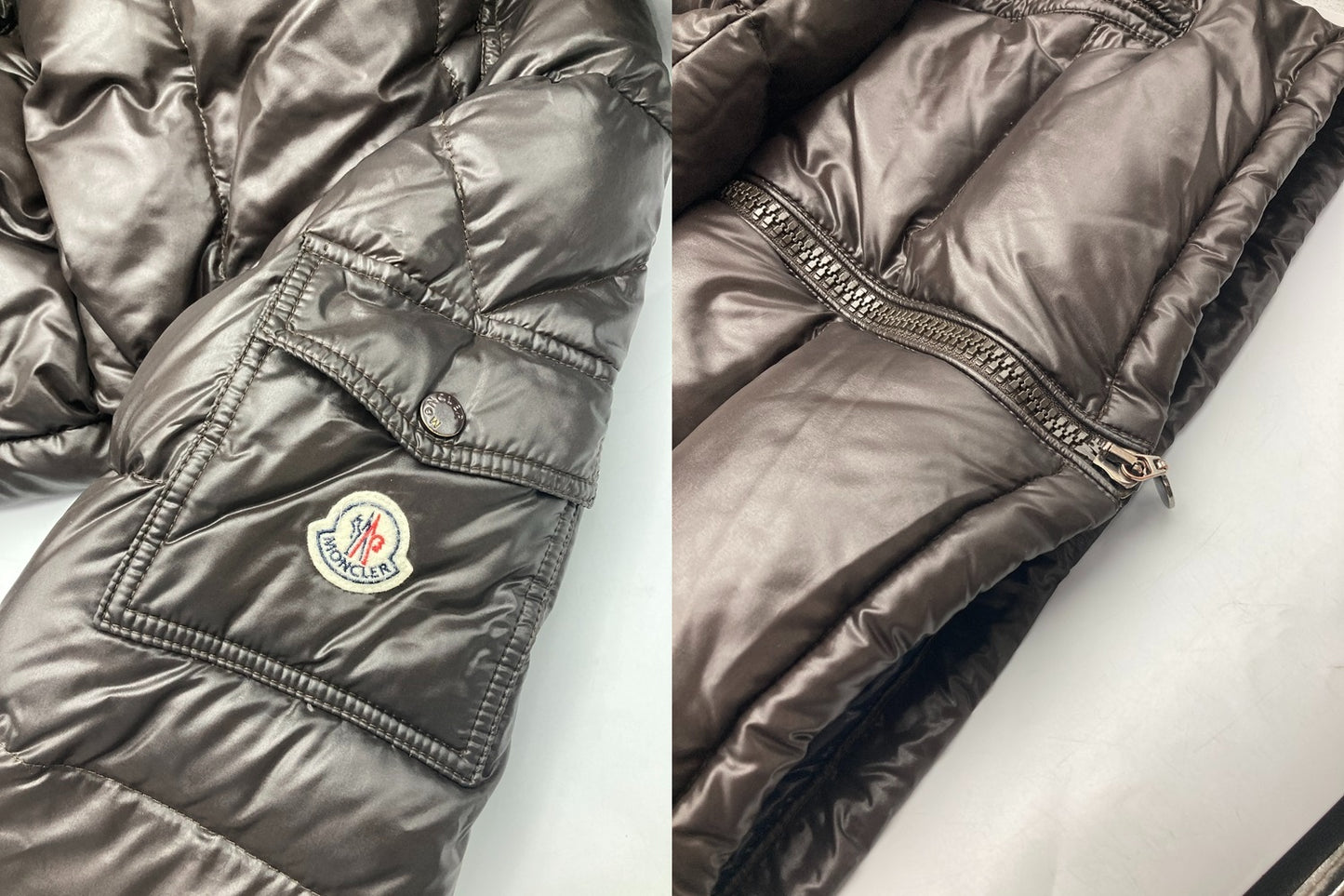 MONCLER モンクレール Maya ダウンジャケット サイズ1 220914036605 98950 メンズ ダークブラウン 中古 D4
