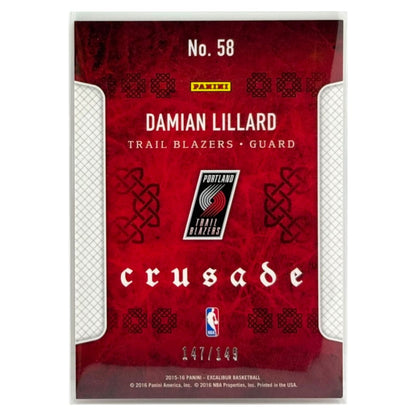 PANINI NBAカード EXCALIBUR DAMIAN LILLARD TRAIL BLAZERS /149 #58 中古 IT1