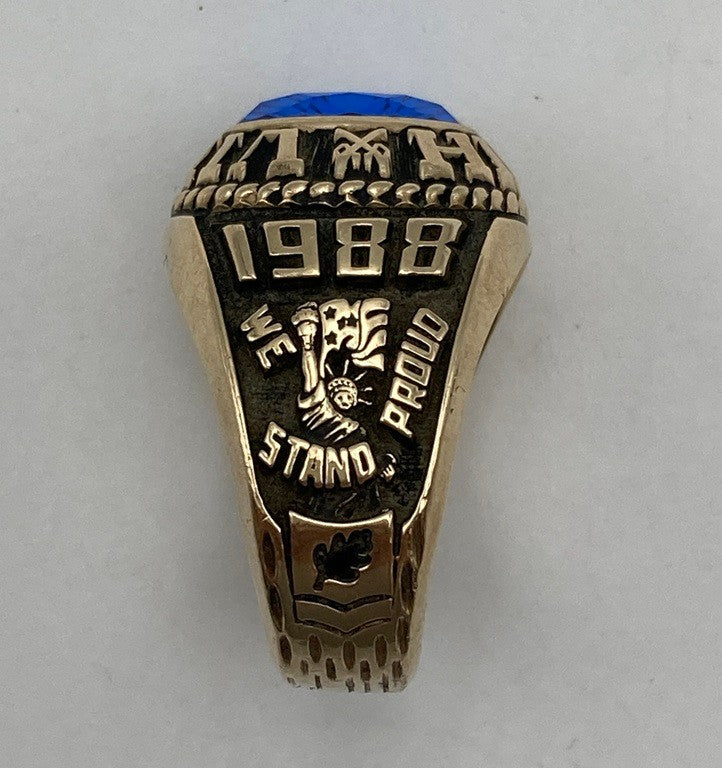 JOSTENS ジャスティンズ VIDOR HIGH ビダー・ハイスクール 1988年 カレッジリング 20号 合金 中古 D4