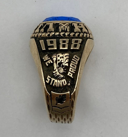 JOSTENS ジャスティンズ VIDOR HIGH ビダー・ハイスクール 1988年 カレッジリング 20号 合金 中古 D4