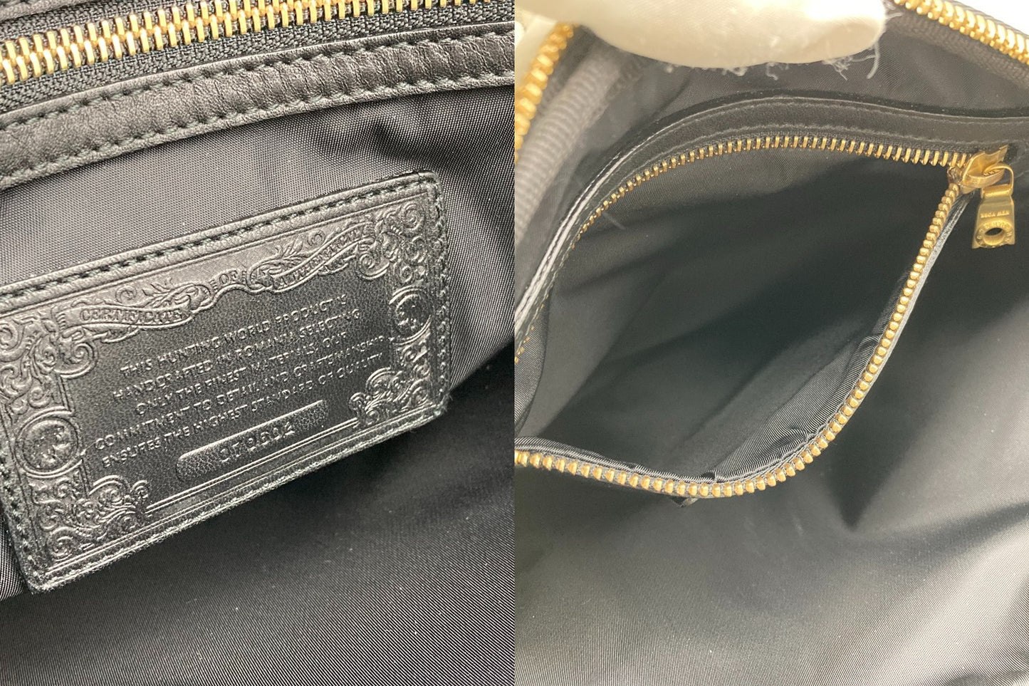 HUNTING WORLD ハンティングワールド ナイロン レザー ショルダーバッグ 中古 D4