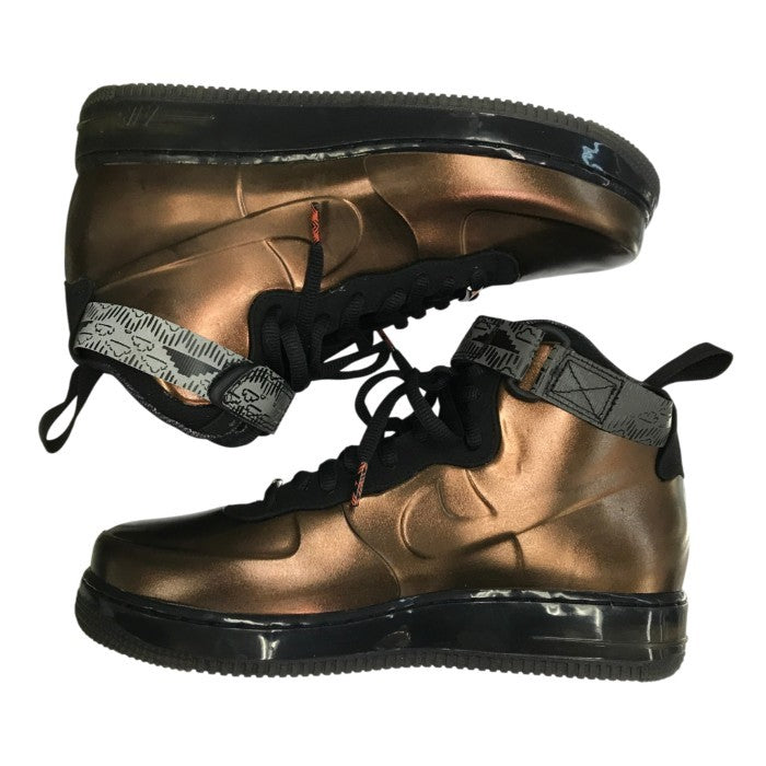 NIKE ナイキ エアフォース1 フォームポジット スニーカー メンズ ハイカット BHM ベルクロ メタリックカッパー 26cm 586583-800 中古 T1
