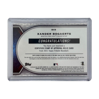 TOPPS MLBカード TRIBUTE XANDER BOGAERTS BOSTON RED SOX 81/99 #SOA-XB 中古 IT1