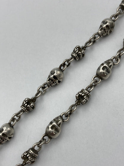 JUSTIN DAVIS ジャスティンデイビス SKULL DIVINE ブレスレット サイズM シルバー925 中古 D4