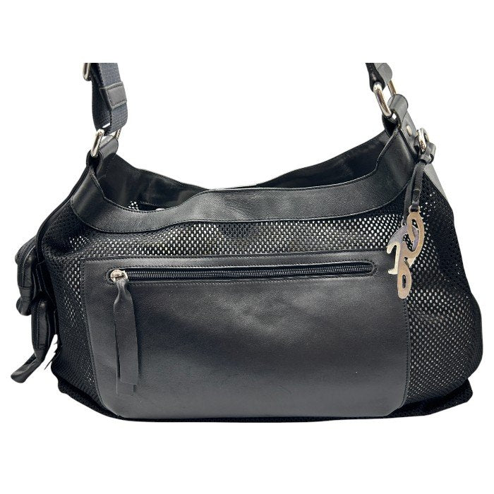 DOLCE＆GABBANA ドルチェ＆ガッバーナ メッシュ ショルダー バッグ 鞄 肩掛け レザー メンズ レディース 中古 W４