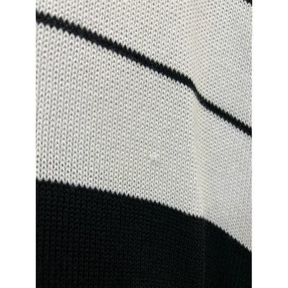 FB COUNTRY エフビー カウンティ 半袖 ニット ポロシャツ 3XL メンズ ボーダー ブラック ホワイト 大きめ 中古 W４