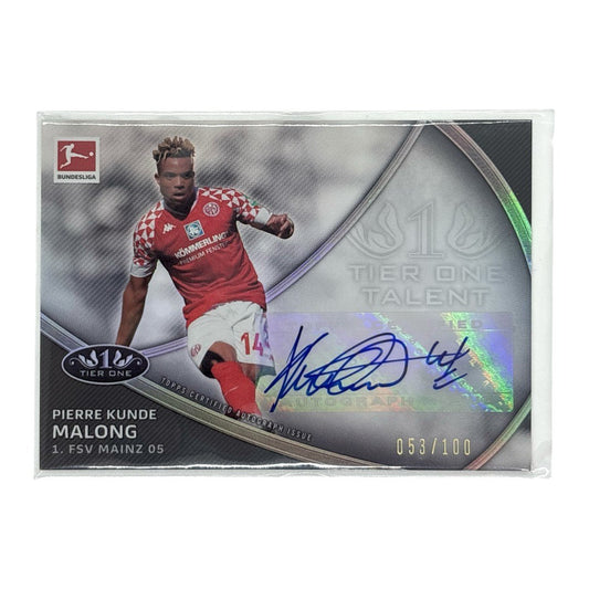 TOPPS サッカーカード TIER ONE PIERRE KUNDE MALONG MAINZ 053/100 #TT-PM 中古 IT1