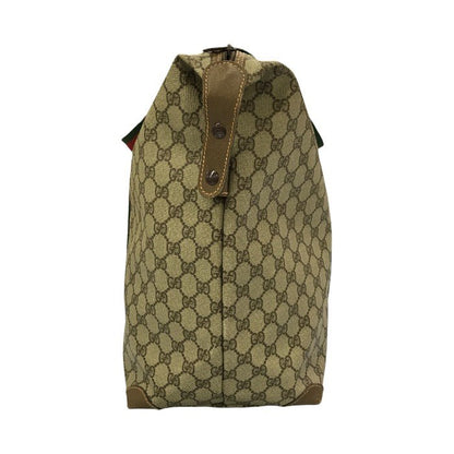 GUCCI グッチ ボストンバッグ ユニセックス オールド シェリー 旅行 大型 ショルダーバッグ PVC ブラウン 6211 中古 T1