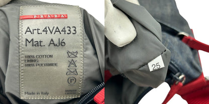 PRADA SPORT プラダ スポーツ ショルダー バッグ 4VA433 鞄 ブランド レディース デニム レッド サコッシュ 中古 W４