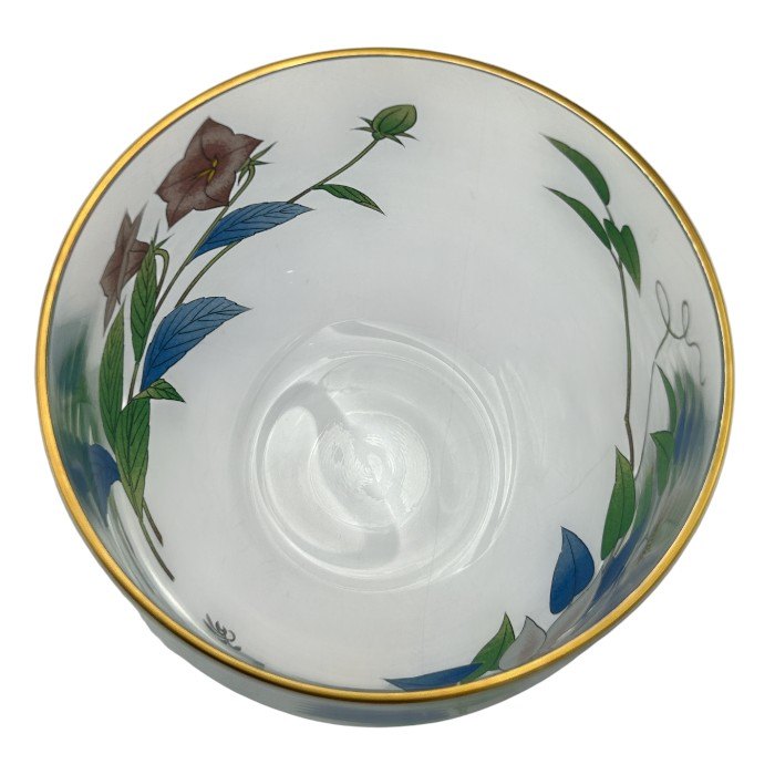 香蘭社 茶席の花 冷茶グラス 5客 セット 和食器 花柄 おしゃれ コップ グラス 中古 W４