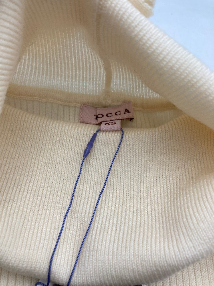 TOCCA トッカ タートルネック ハイネック カットソー サイズXS アイボリー 中古 D4
