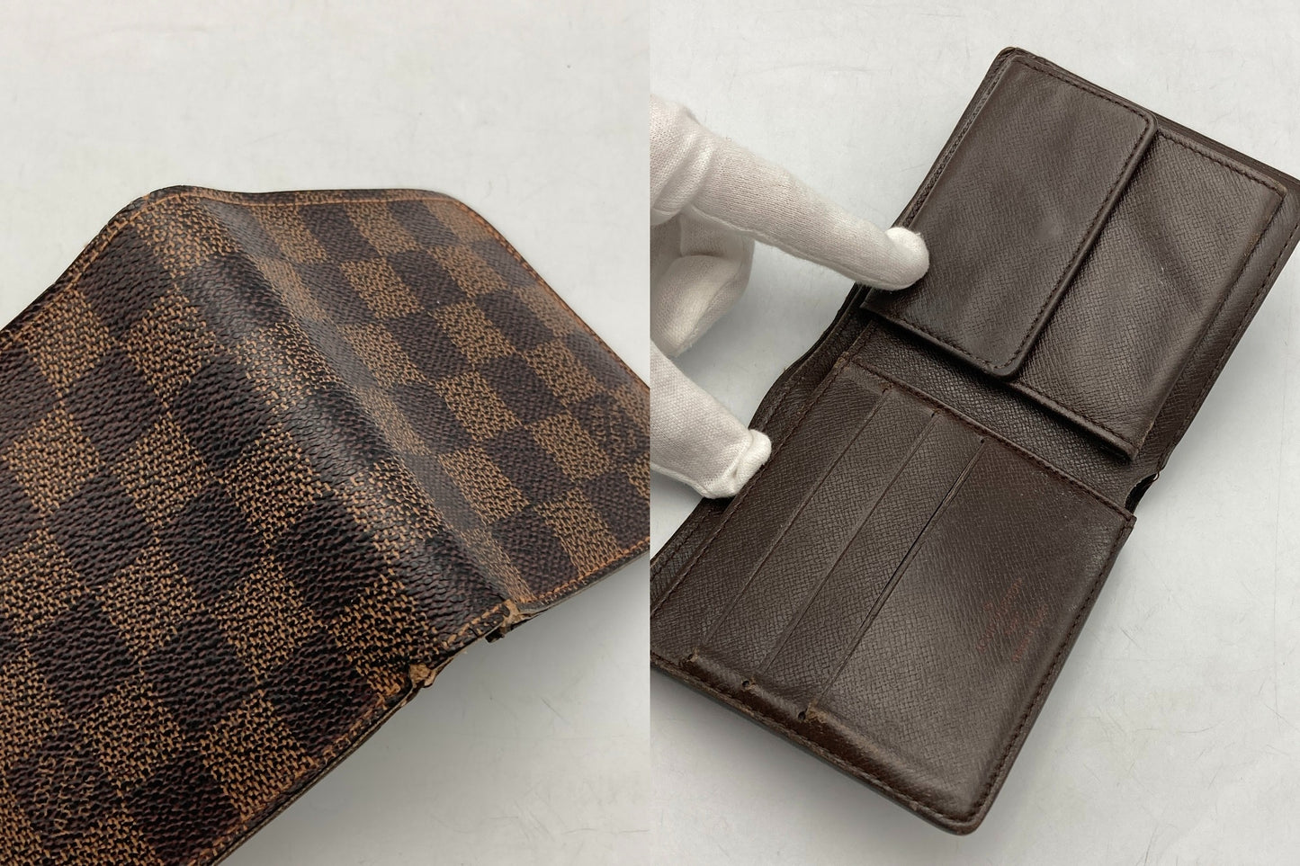 LOUIS VUITTON ルイヴィトン ダミエ エベヌ ポルトフォイユマルコ 2つ折り財布  N61675 中古 D4