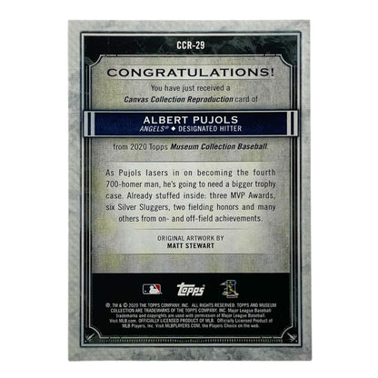 TOPPS MLBカード MUSEUM COLLECTION ALBERT PUJOLS ANGELS #CCR-29 中古 IT2