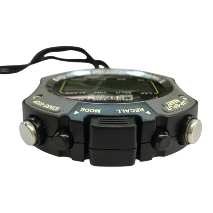 CITIZEN シチズン ストップウォッチ グレー 防滴 ソーラー電源併用 バックライト アラーム 8RDA69-008 中古 T1