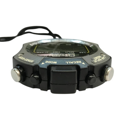 CITIZEN シチズン ストップウォッチ グレー 防滴 ソーラー電源併用 バックライト アラーム 8RDA69-008 中古 T1