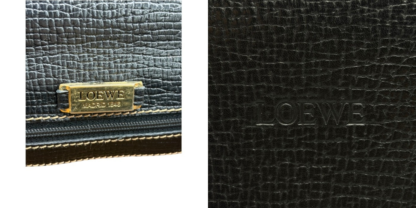 LOEWE ロエベ バルセロナ ハンドバッグ レディース レザー 2way ブラック 鞄 ブランド 本革 小さめ 中古 W４