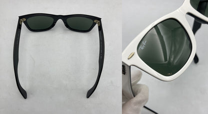 Ray-Ban レイバン WAYFARER ウェイファーラー サングラス RB2140 956 サイズ50 ホワイト/ブラック 中古 D4