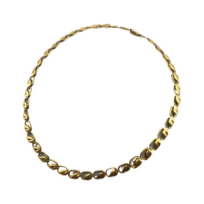 K18 ネックレスチェーン レディース リーフデザインチェーン ゴールド 40cm 中古 T1