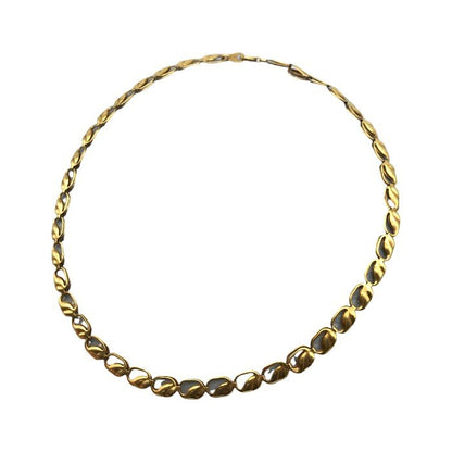 K18 ネックレスチェーン レディース リーフデザインチェーン ゴールド 40cm 中古 T1