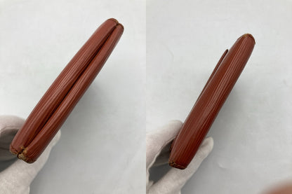 LOUIS VUITTON ルイヴィトン エピ ポルト モネ・ビエ カルト クレディ ケニアブラウン M63483 Wホック 財布 中古 D4