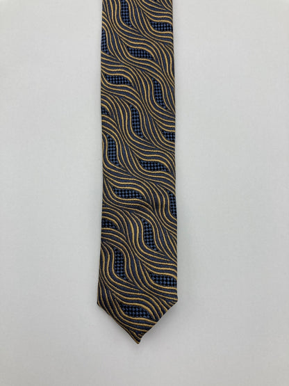 GUCCI グッチ 波模様 ネクタイ シルク100％ 中古 D4