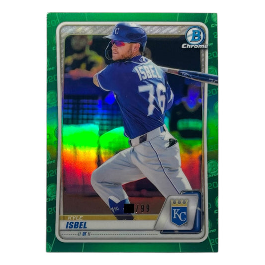 TOPPS MLBカード BOWMAN CHROME KYLE ISBEL KANSAS CITY ROYALS /99 #BD-182 中古 IT2