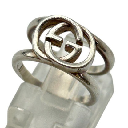 GUCCI インターロッキングG リング シルバー925 6号 グッチ Ag925 silver925 指輪 ブランド レディース 中古 W４
