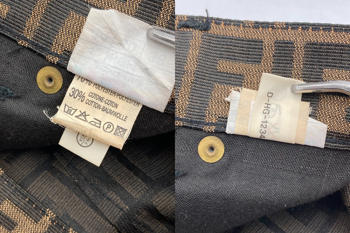 FENDI jeans フェンディ ズッカ柄 スカート ひざ丈 サイズ44 中古 D4