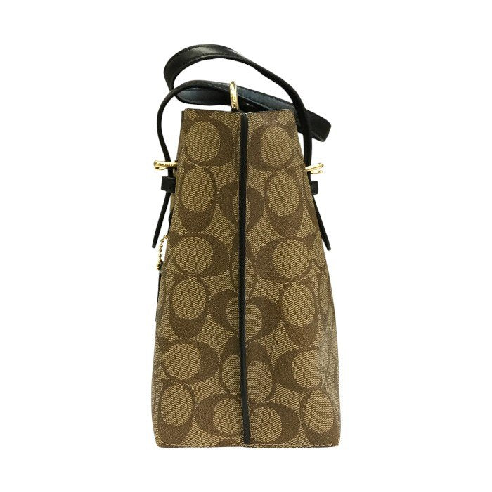 COACH コーチ ハンドバッグ レディース PVCシグネチャー 2way トート ショルダー 斜め掛け ブラウン C4250 中古 T1