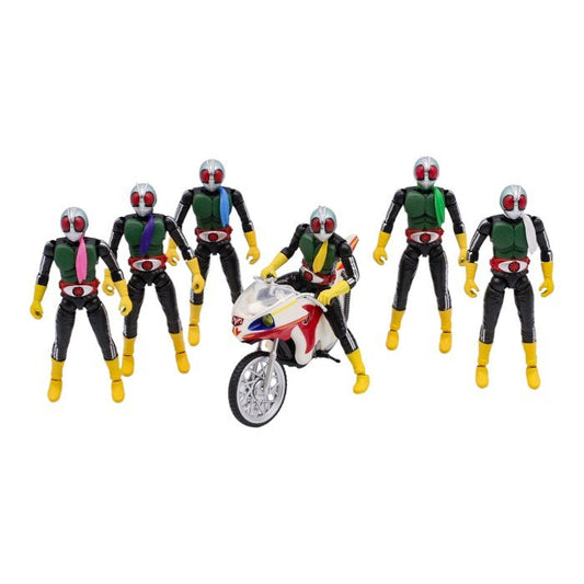 BANDAI 掌動駆 SHODO-X 仮面ライダー3 / VS 結成！悪の軍団！ ショッカーライダー6体＆にせ新サイクロン セット 中古 a1