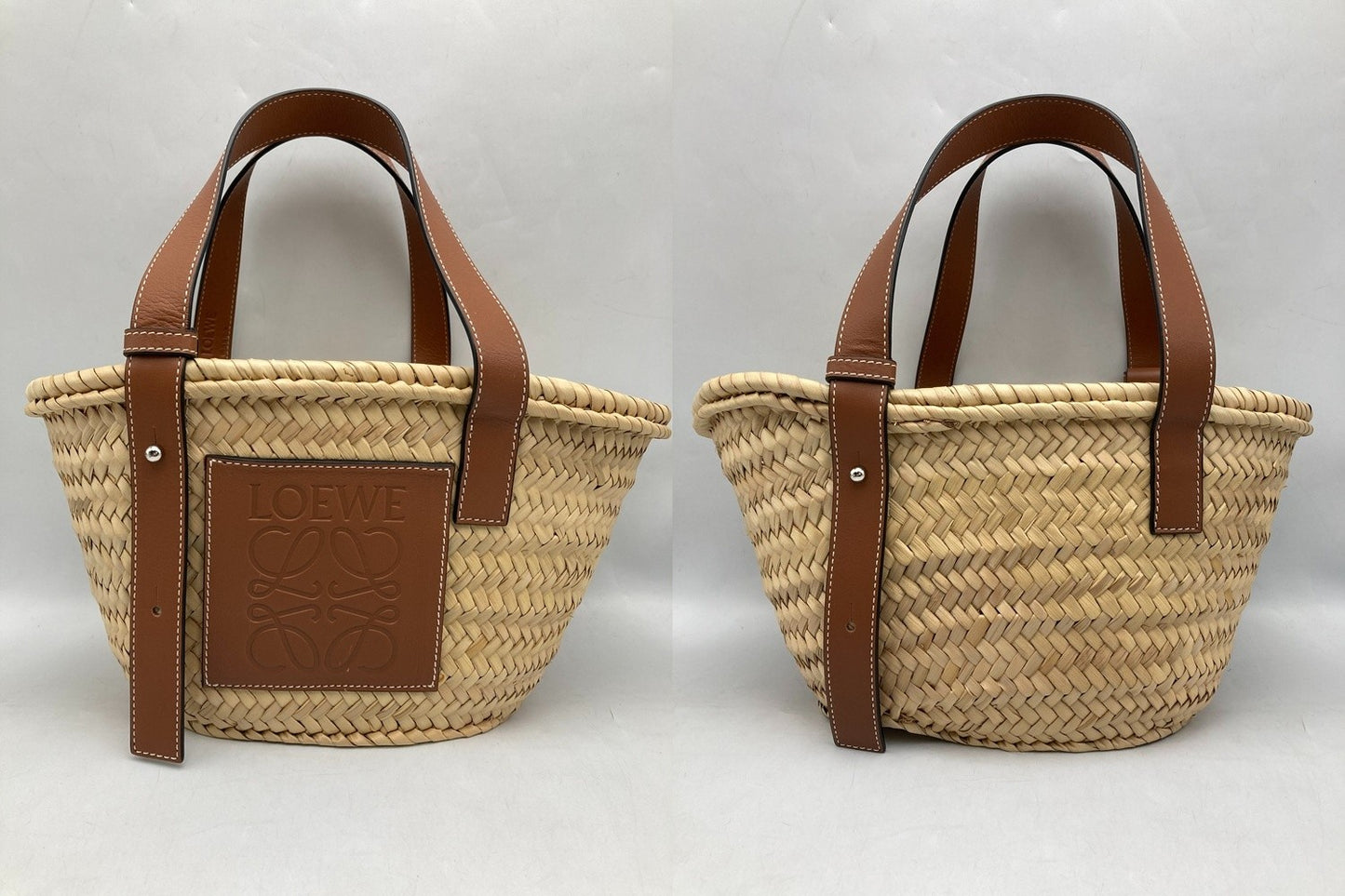 LOEWE ロエベ バスケットバッグ スモール(ヤシの葉&カーフ) 中古 D4