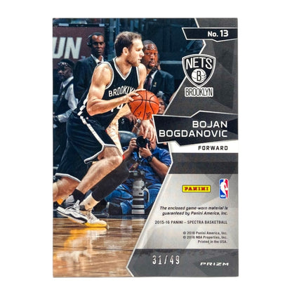 PANINI NBAカード SPECTRA PRIZM BOJAN BOGDANOVIC BROOKLYN NETS /49 #13 中古 IT2